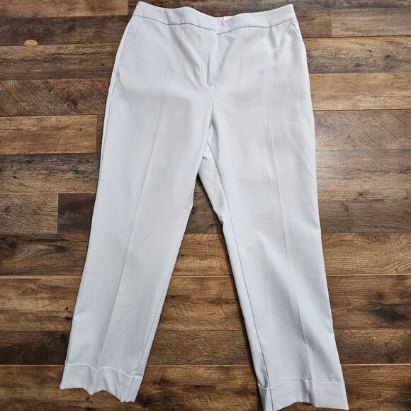 New Ann Taylor The High Waist Ankle Pastel Blue Pants Curvy Fit 12 Slim Leg - Picture 2 of 13